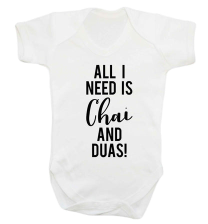 All I need is chai and duas Baby Vest white 18-24 months