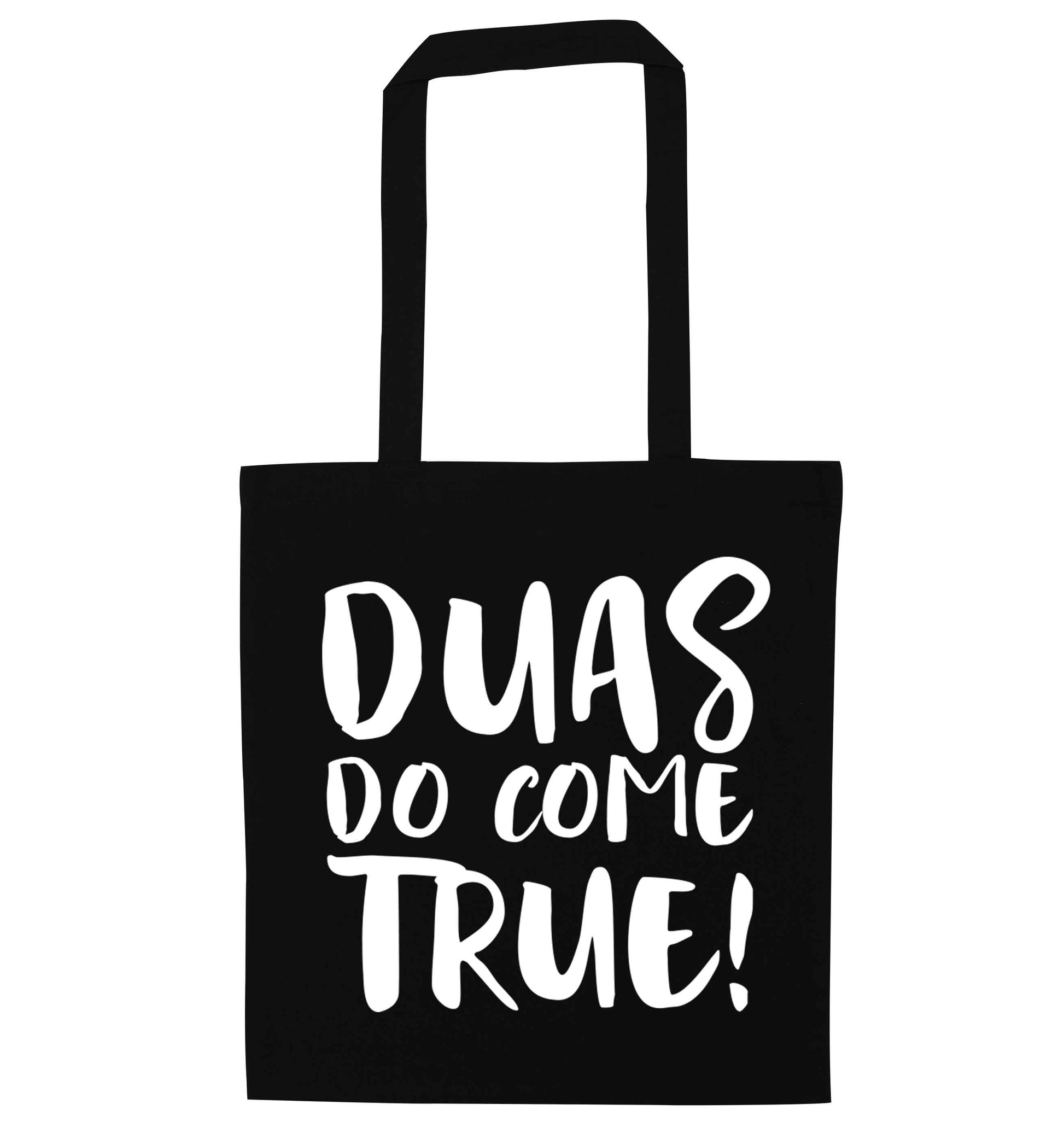 Duas do come true black tote bag