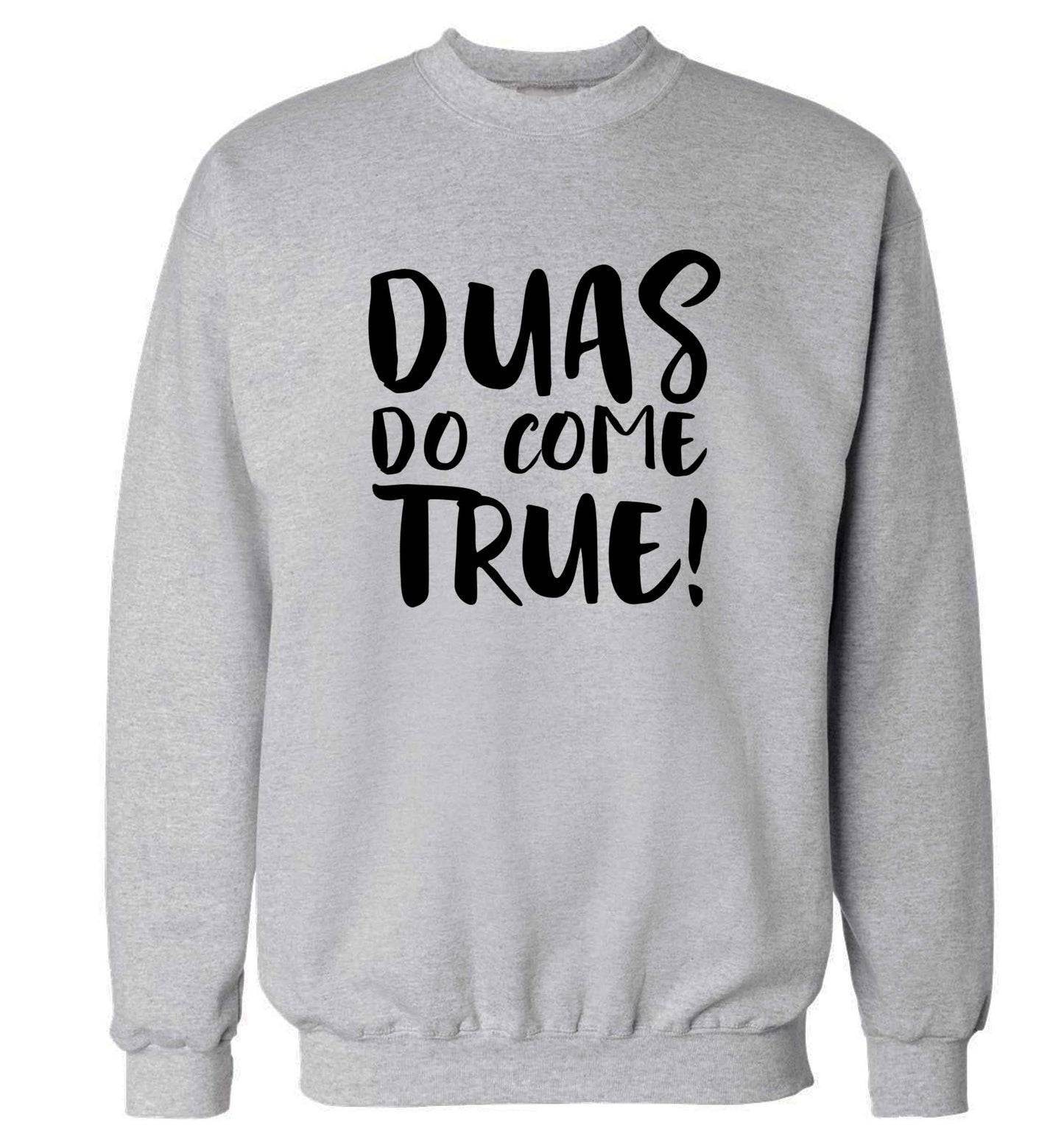 Duas do come true adult's unisex grey sweater 2XL