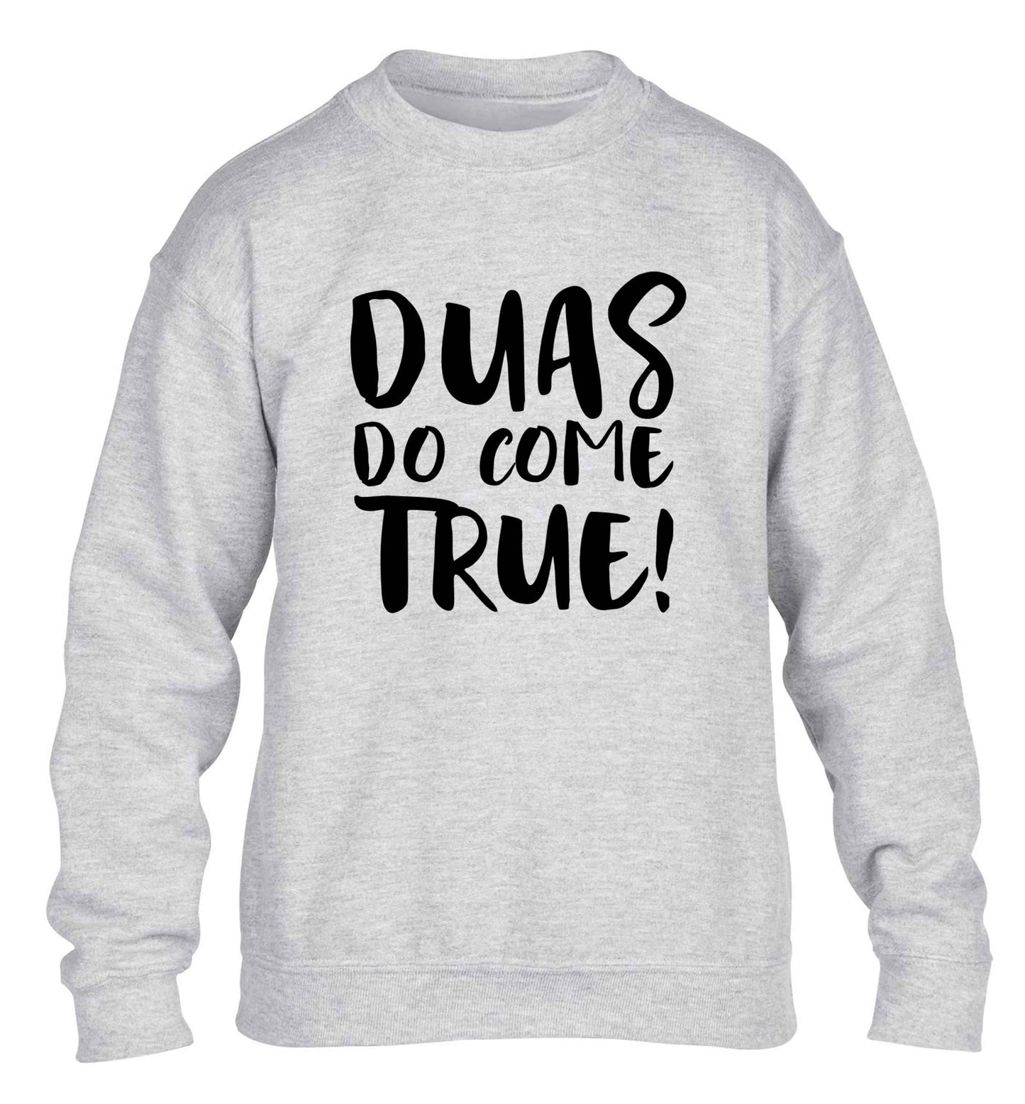 Duas do come true children's grey sweater 12-13 Years