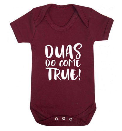 Duas do come true baby vest maroon 18-24 months