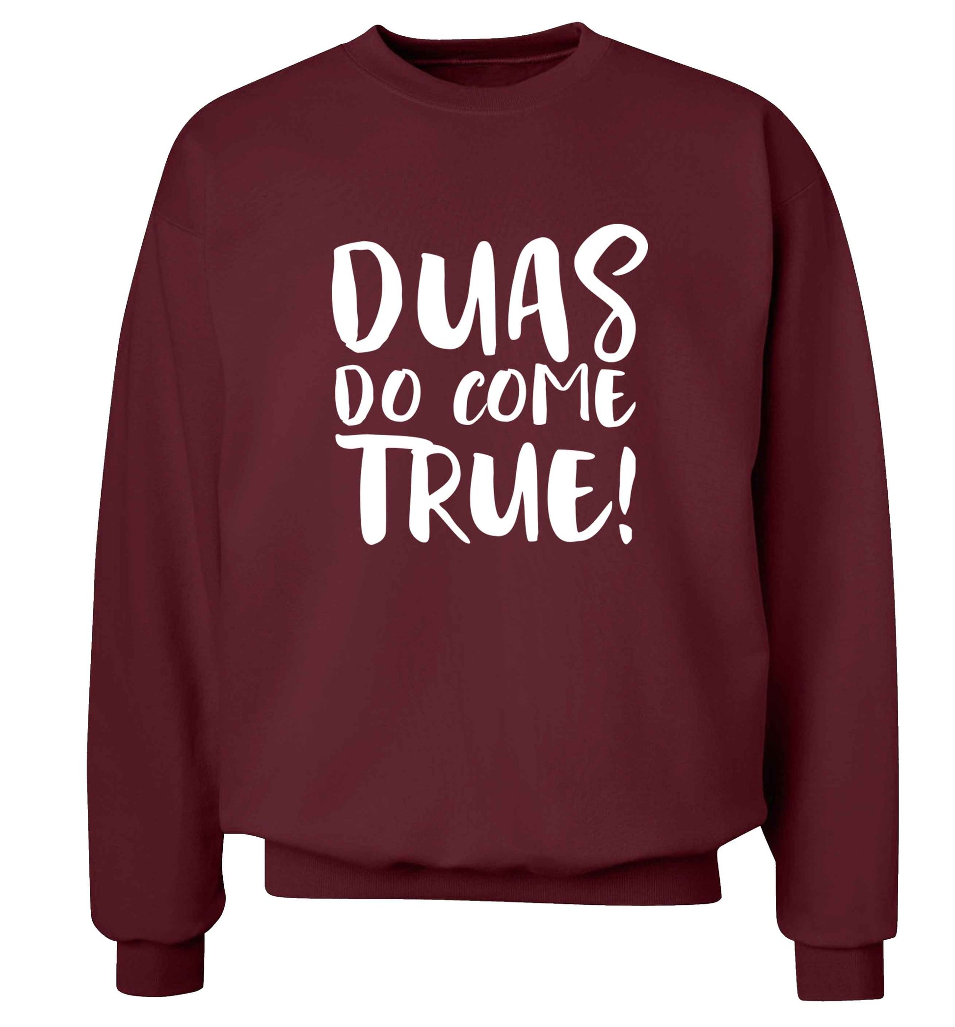 Duas do come true adult's unisex maroon sweater 2XL