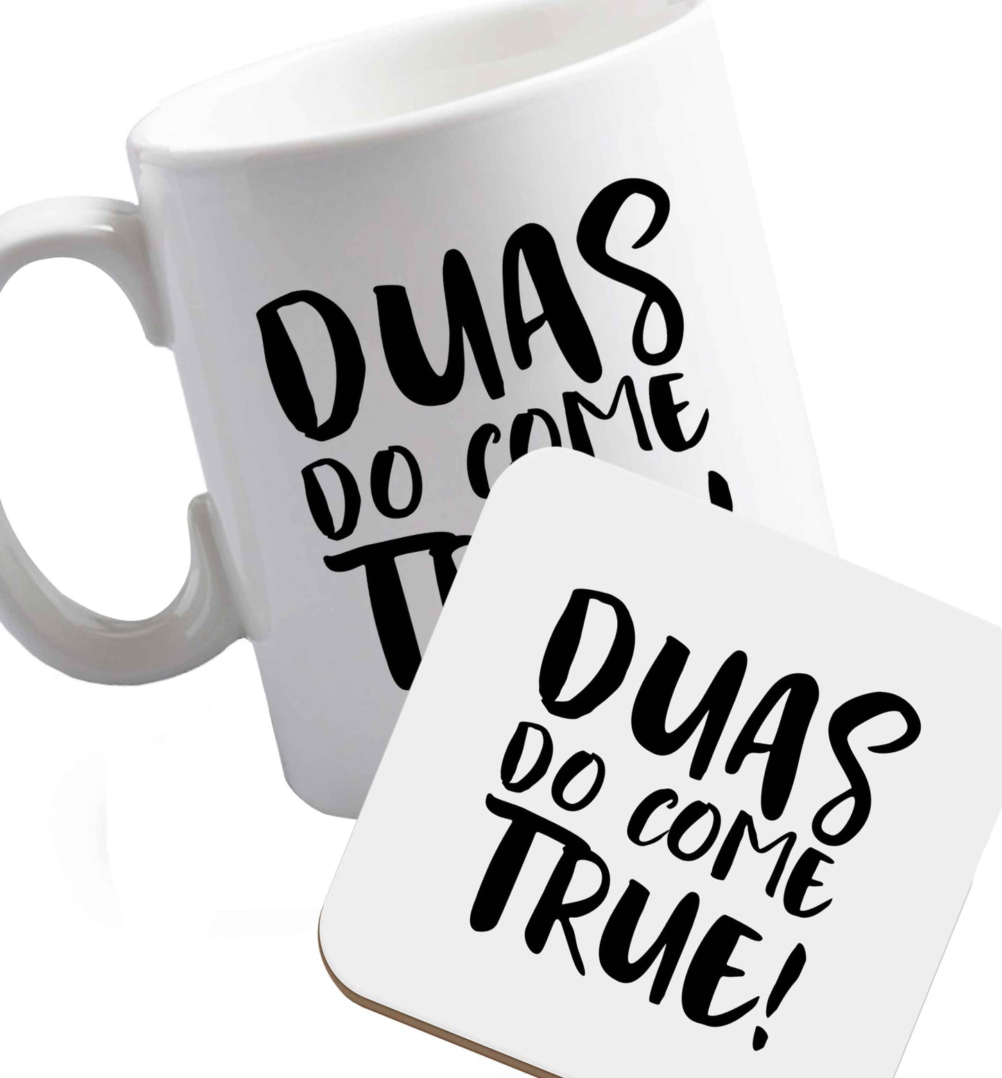 10 oz Favourite Type Pan Pancake ceramic mug and coaster set right handed
