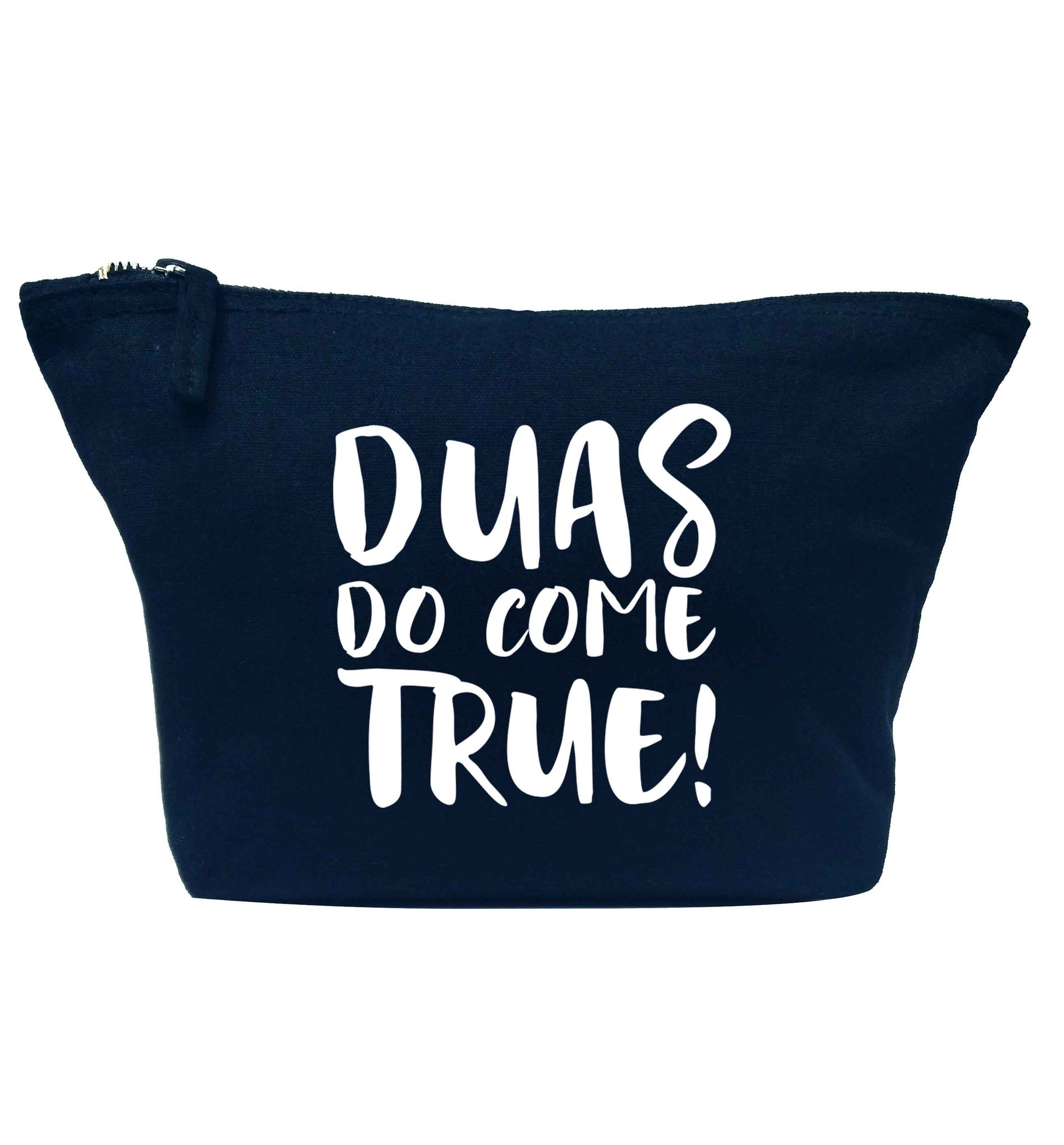 Duas do come true navy makeup bag