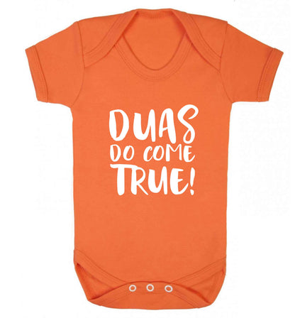Duas do come true baby vest orange 18-24 months