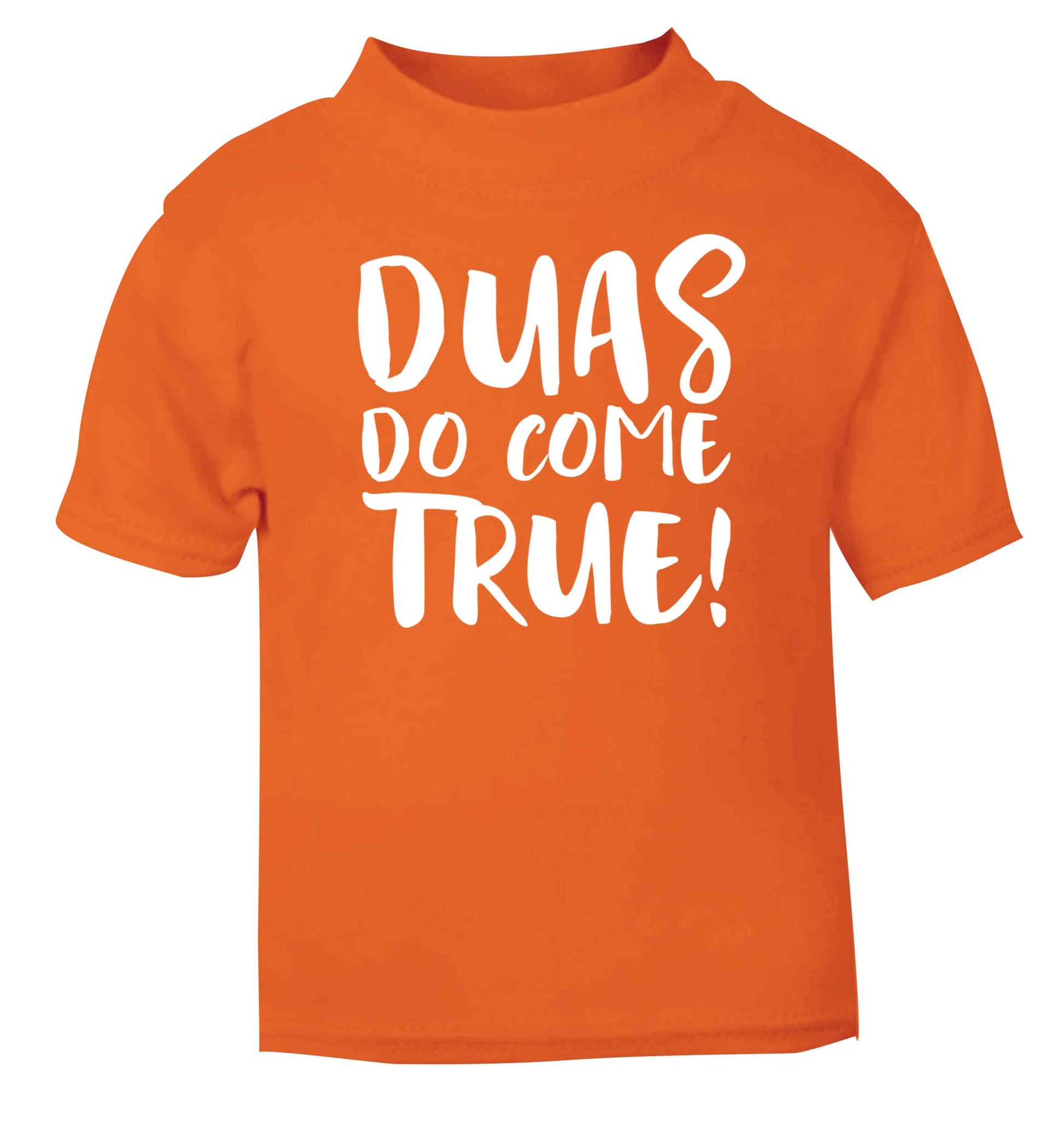Duas do come true orange baby toddler Tshirt 2 Years