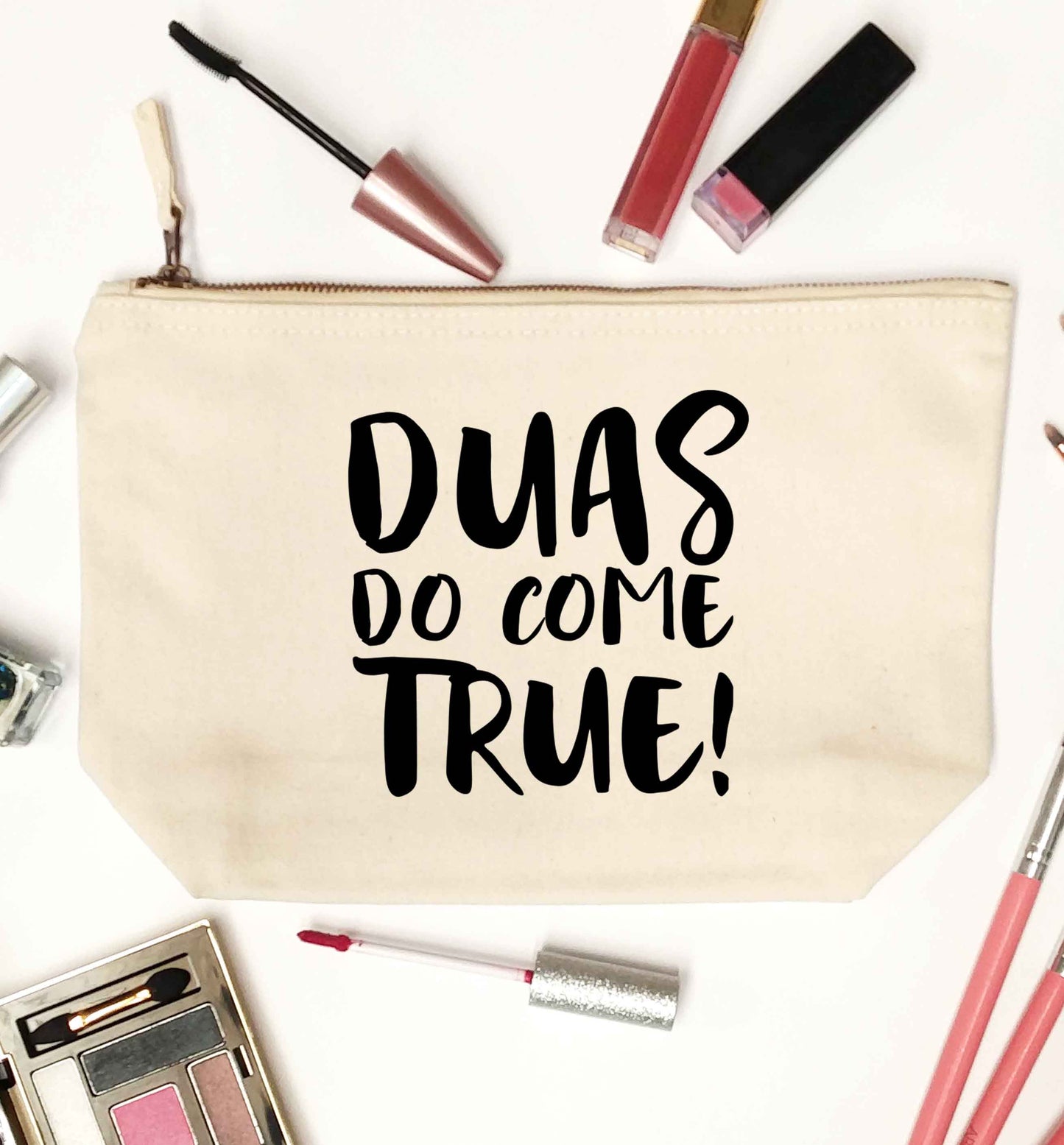 Duas do come true natural makeup bag