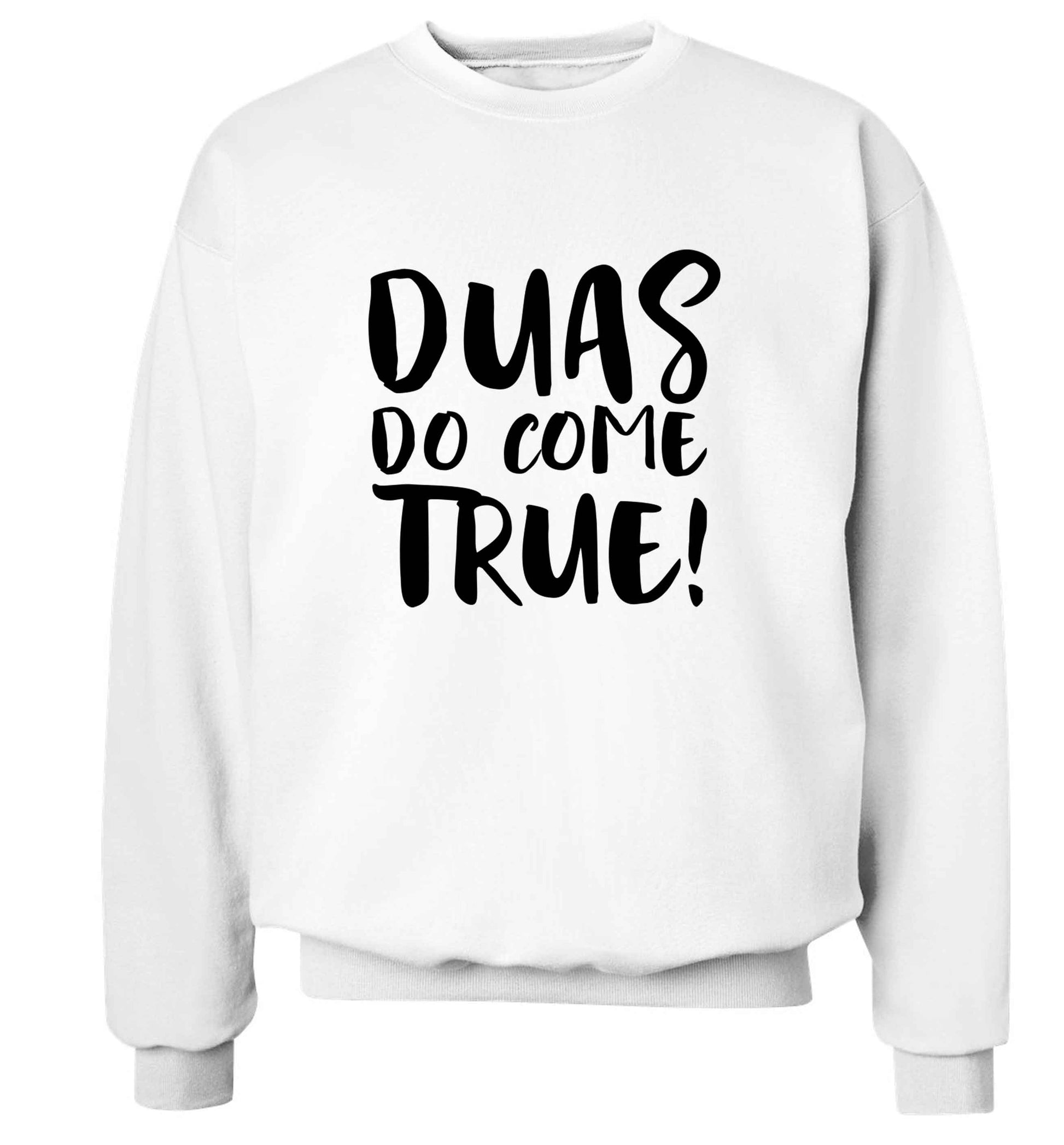Duas do come true adult's unisex white sweater 2XL