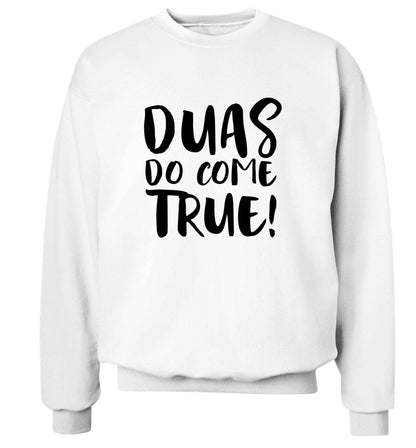 Duas do come true adult's unisex white sweater 2XL