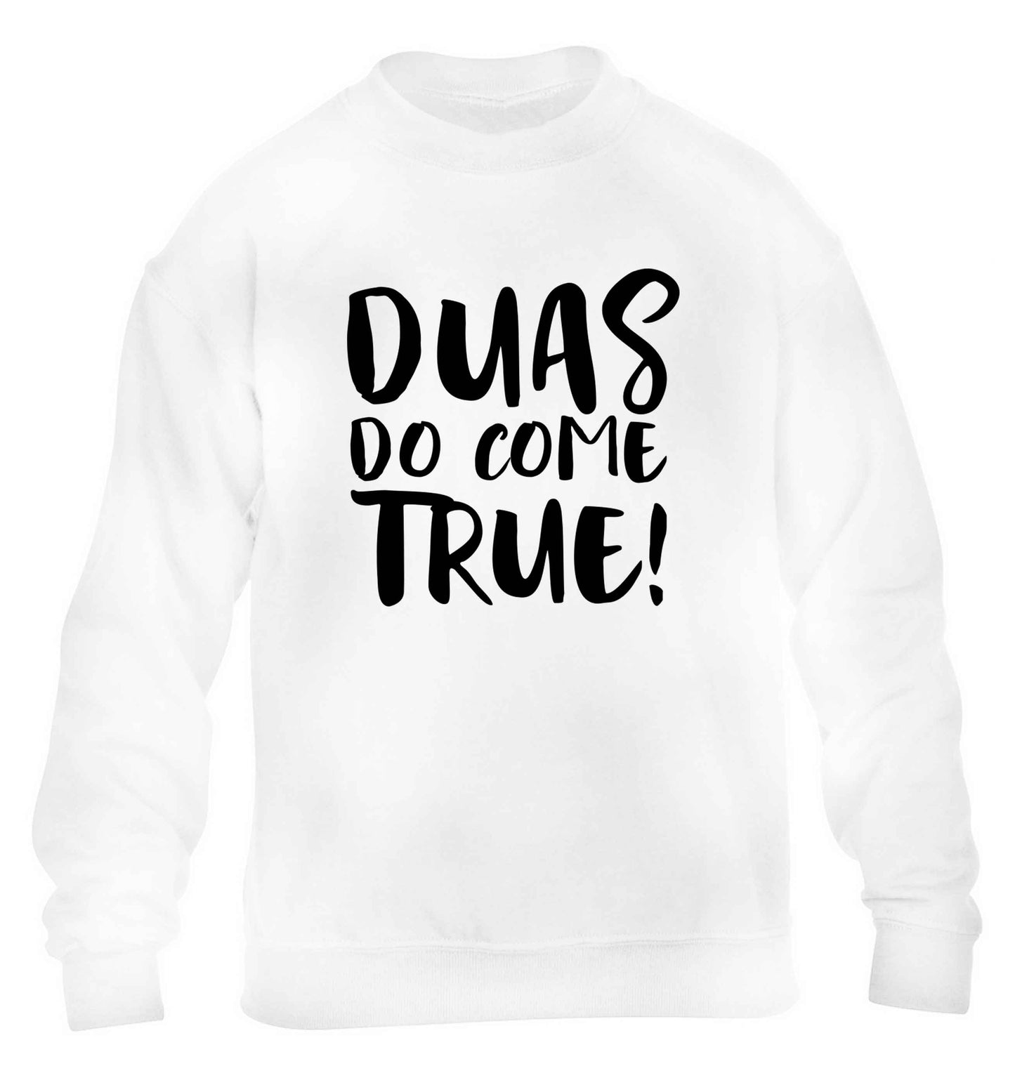 Duas do come true children's white sweater 12-13 Years
