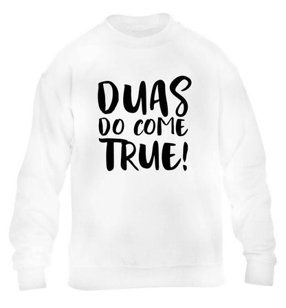 Duas do come true children's white sweater 12-13 Years