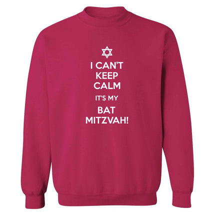 I can't keep calm it's my bat mitzvah! Adult's unisex pink Sweater 2XL