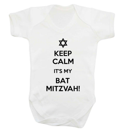 Keep calm it's my bat mitzvah! Baby Vest white 18-24 months