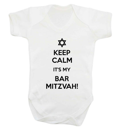 Keep calm it's my bar mitzvah! Baby Vest white 18-24 months
