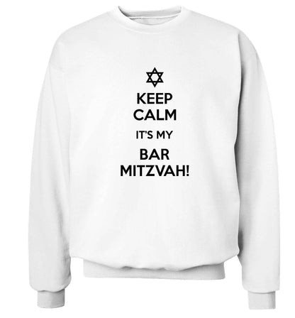 Keep calm it's my bar mitzvah! Adult's unisex white Sweater 2XL