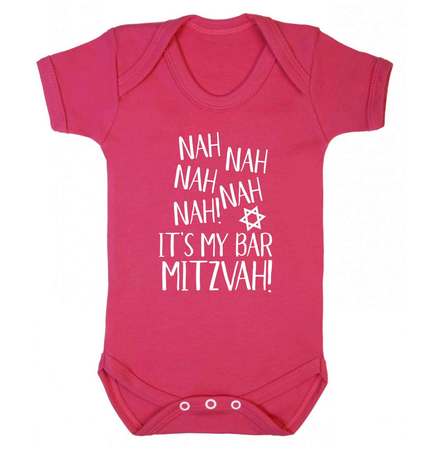 Nah nah it's my bar mitzvah! Baby Vest dark pink 18-24 months