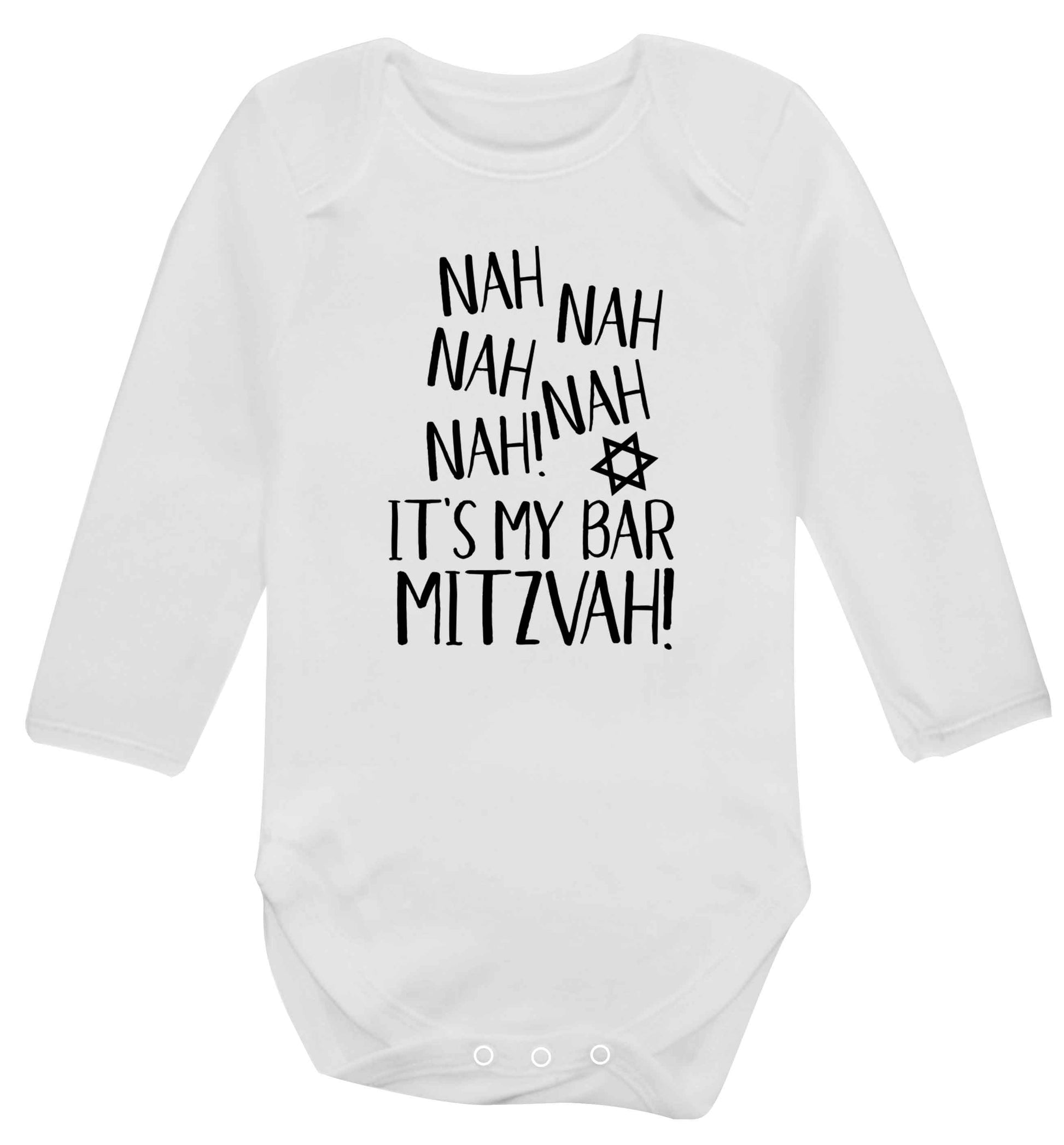 Nah nah it's my bar mitzvah! Baby Vest long sleeved white 6-12 months