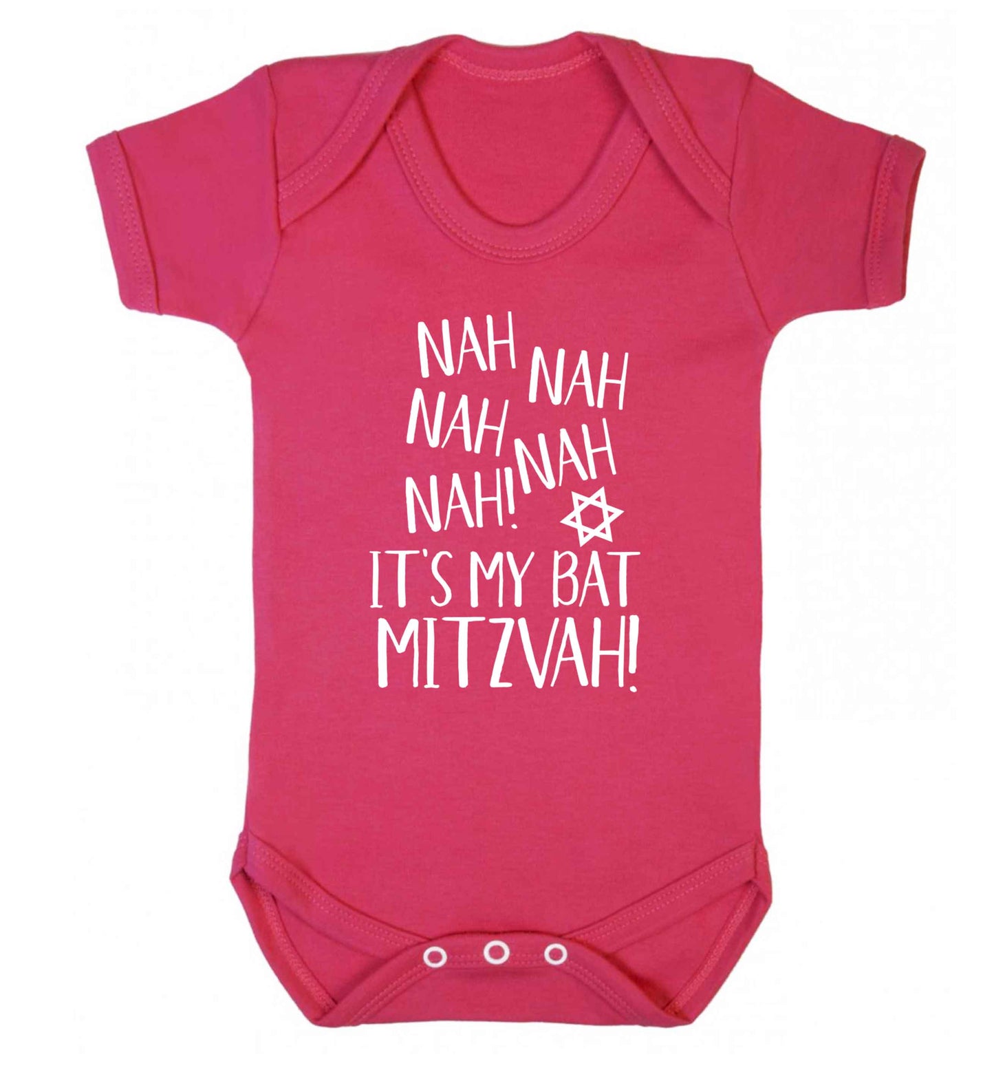 Nah nah it's my bat mitzvah! Baby Vest dark pink 18-24 months