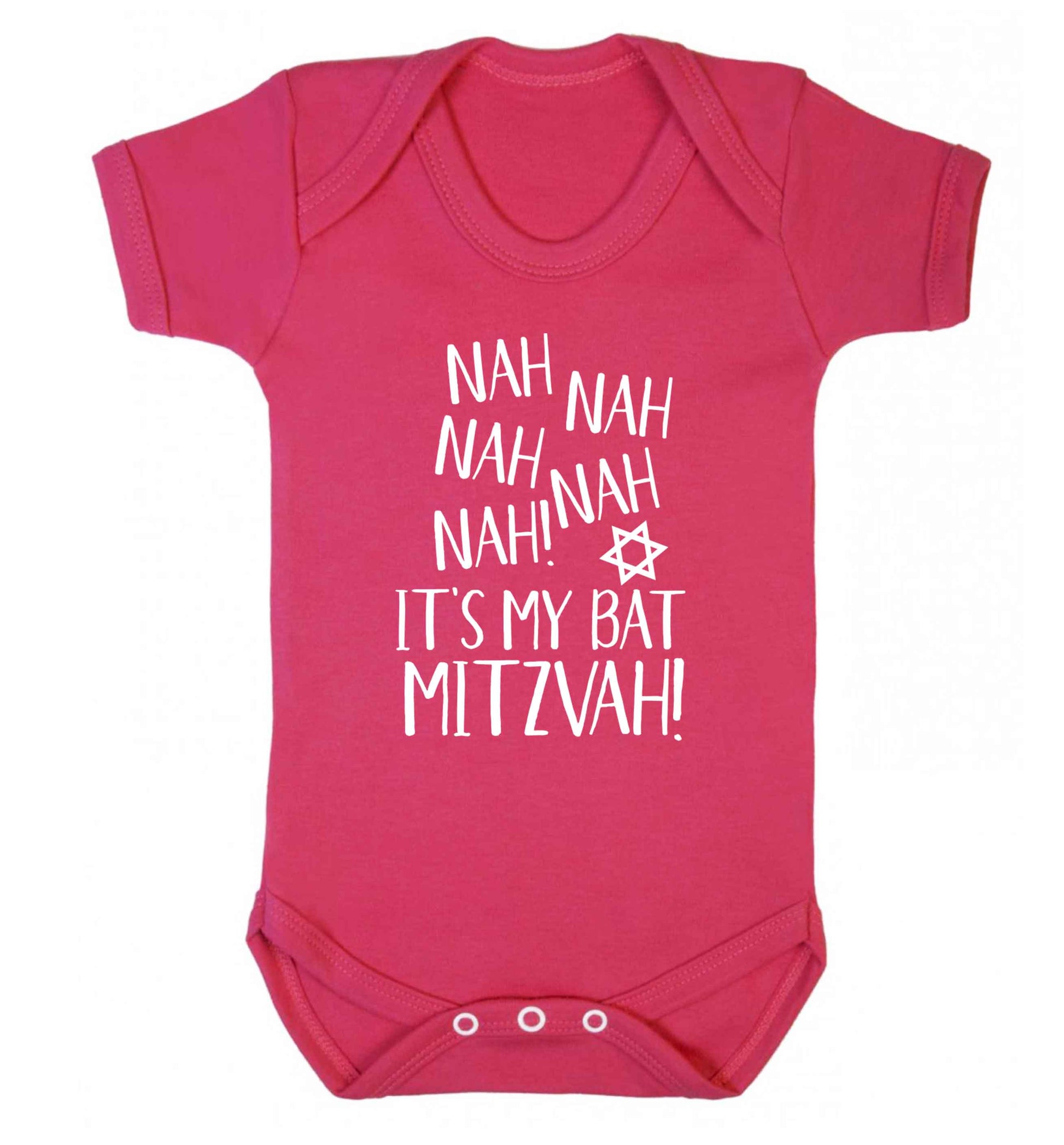 Nah nah it's my bat mitzvah! Baby Vest dark pink 18-24 months