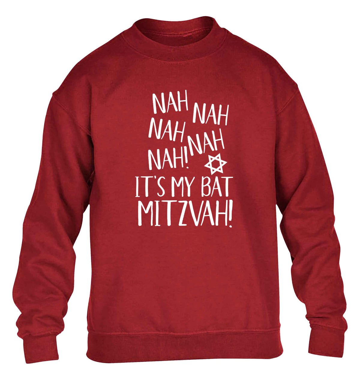 Nah nah it's my bat mitzvah! children's grey sweater 12-13 Years
