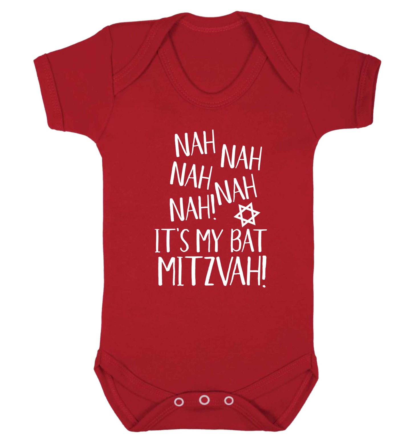 Nah nah it's my bat mitzvah! Baby Vest red 18-24 months