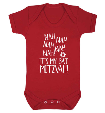 Nah nah it's my bat mitzvah! Baby Vest red 18-24 months