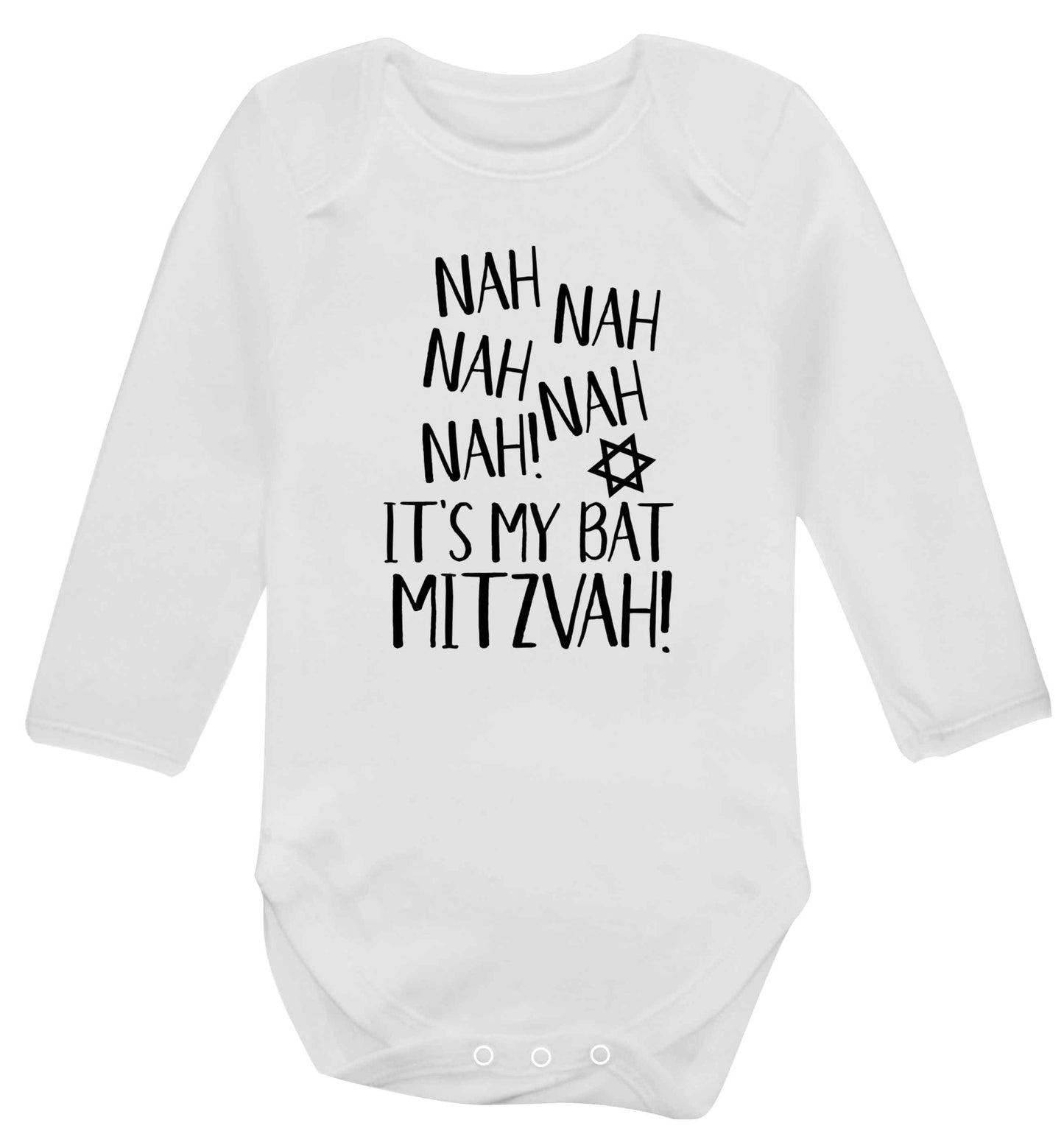 Nah nah it's my bat mitzvah! Baby Vest long sleeved white 6-12 months