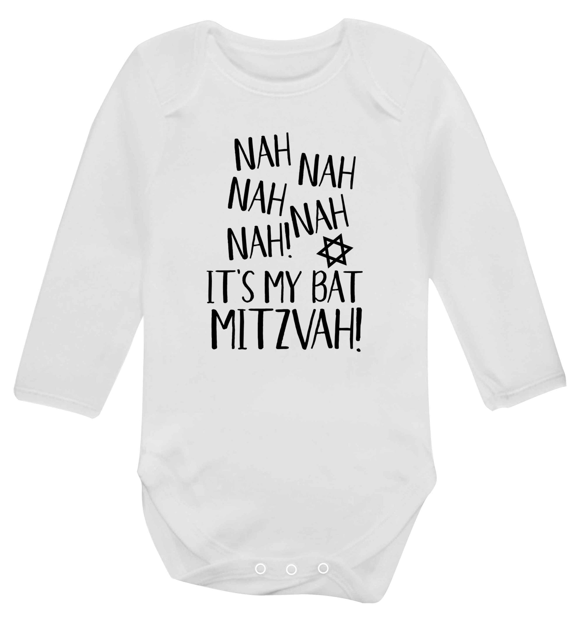 Nah nah it's my bat mitzvah! Baby Vest long sleeved white 6-12 months