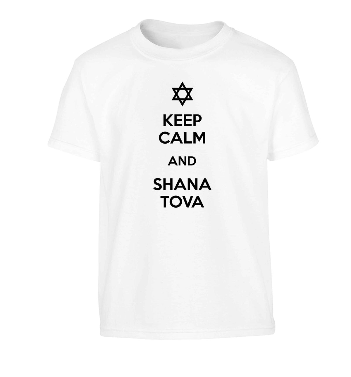 Keep calm and shana tova Children's white Tshirt 12-13 Years