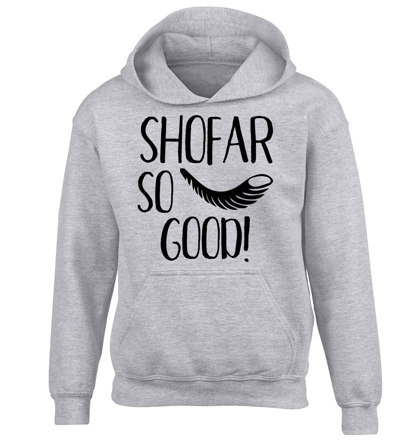 Shofar so good! children's grey hoodie 12-13 Years