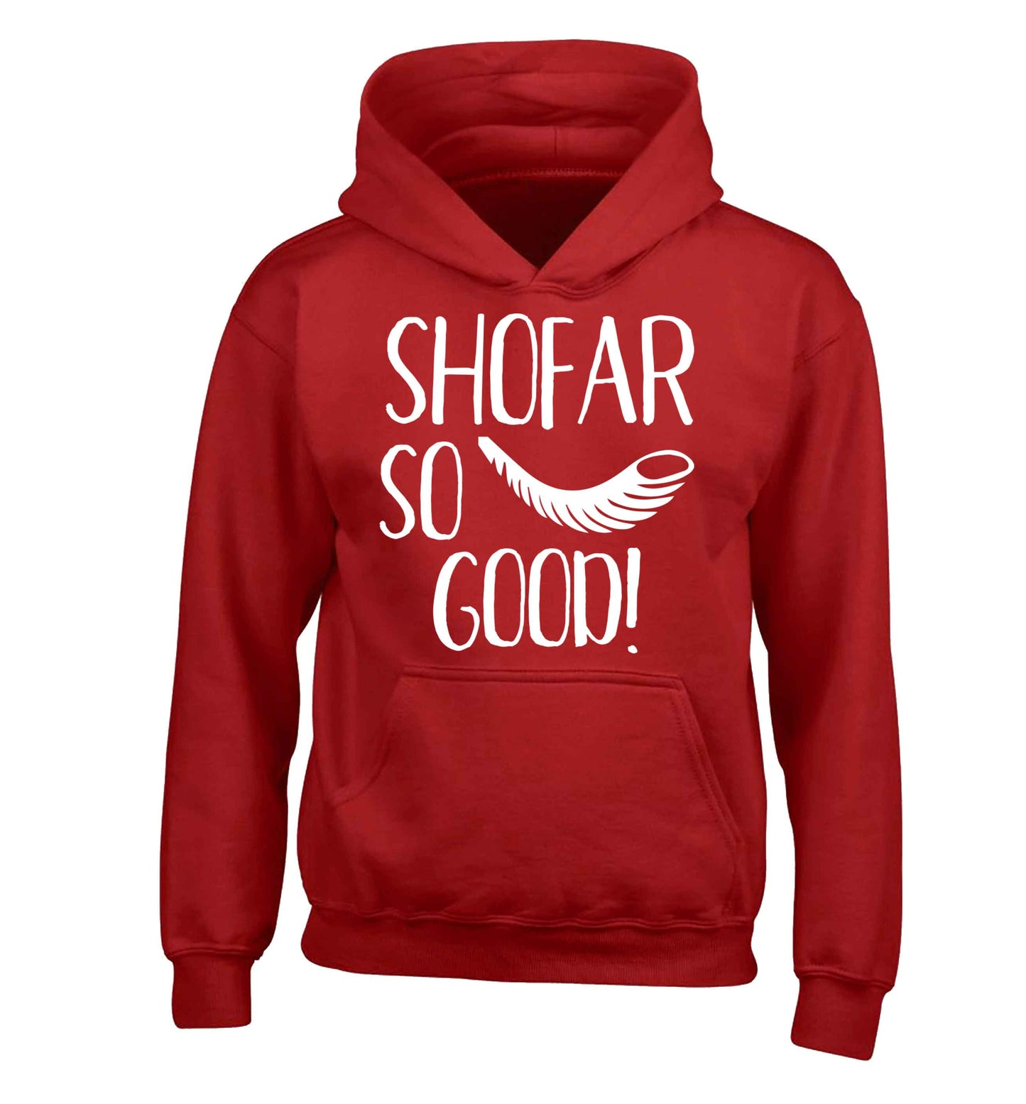 Shofar so good! children's red hoodie 12-13 Years