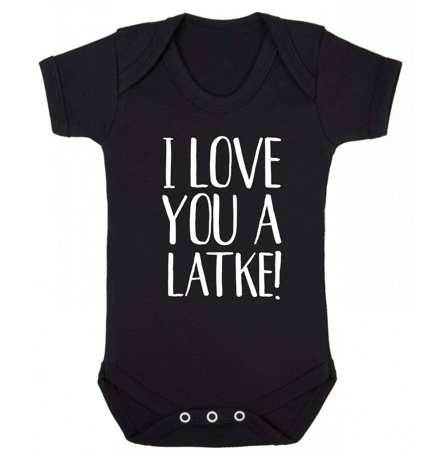 I love you a latke! Baby Vest black 18-24 months