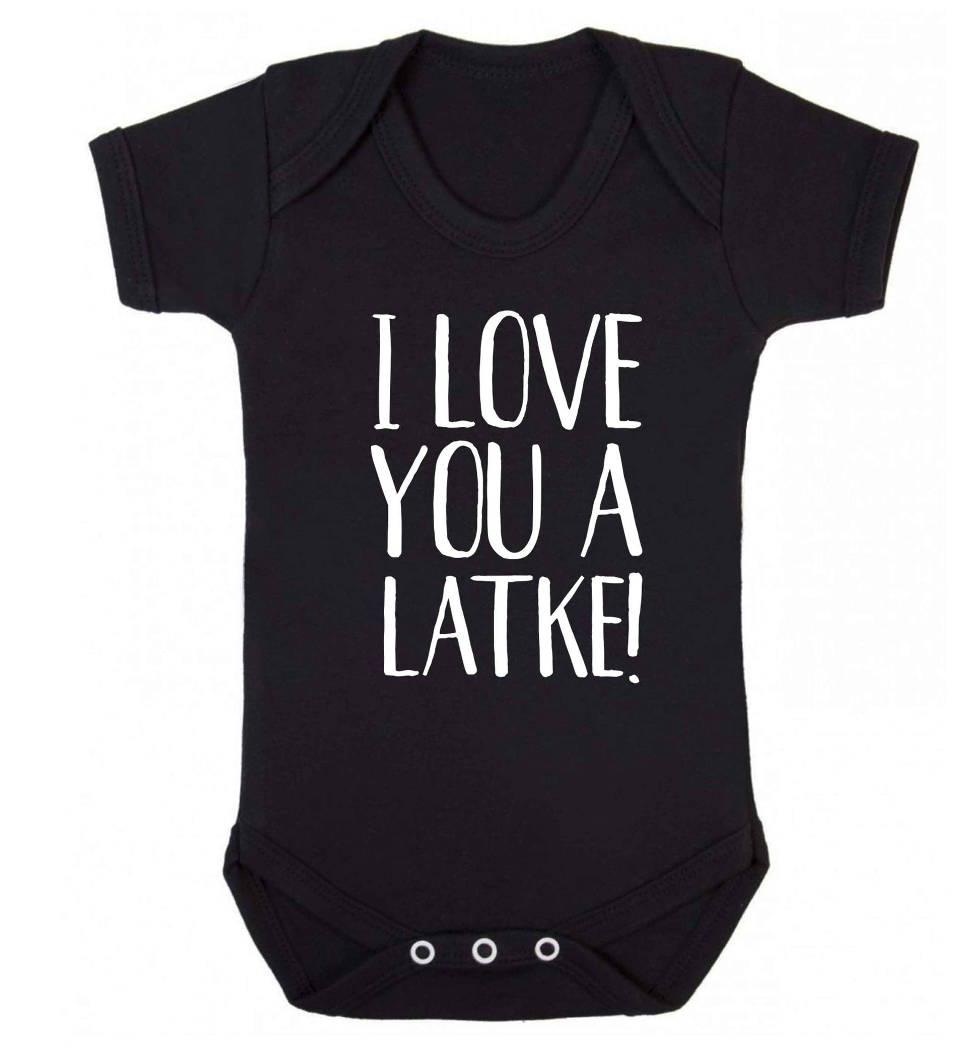 I love you a latke! Baby Vest black 18-24 months
