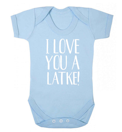 I love you a latke! Baby Vest pale blue 18-24 months