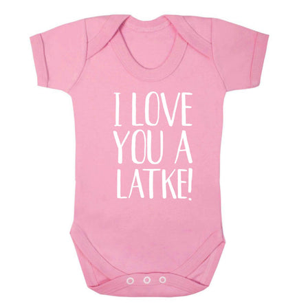 I love you a latke! Baby Vest pale pink 18-24 months