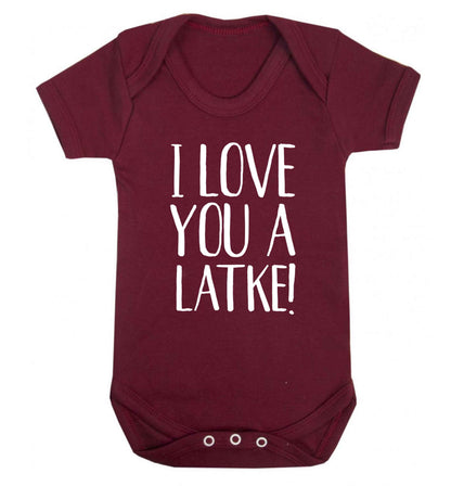 I love you a latke! Baby Vest maroon 18-24 months