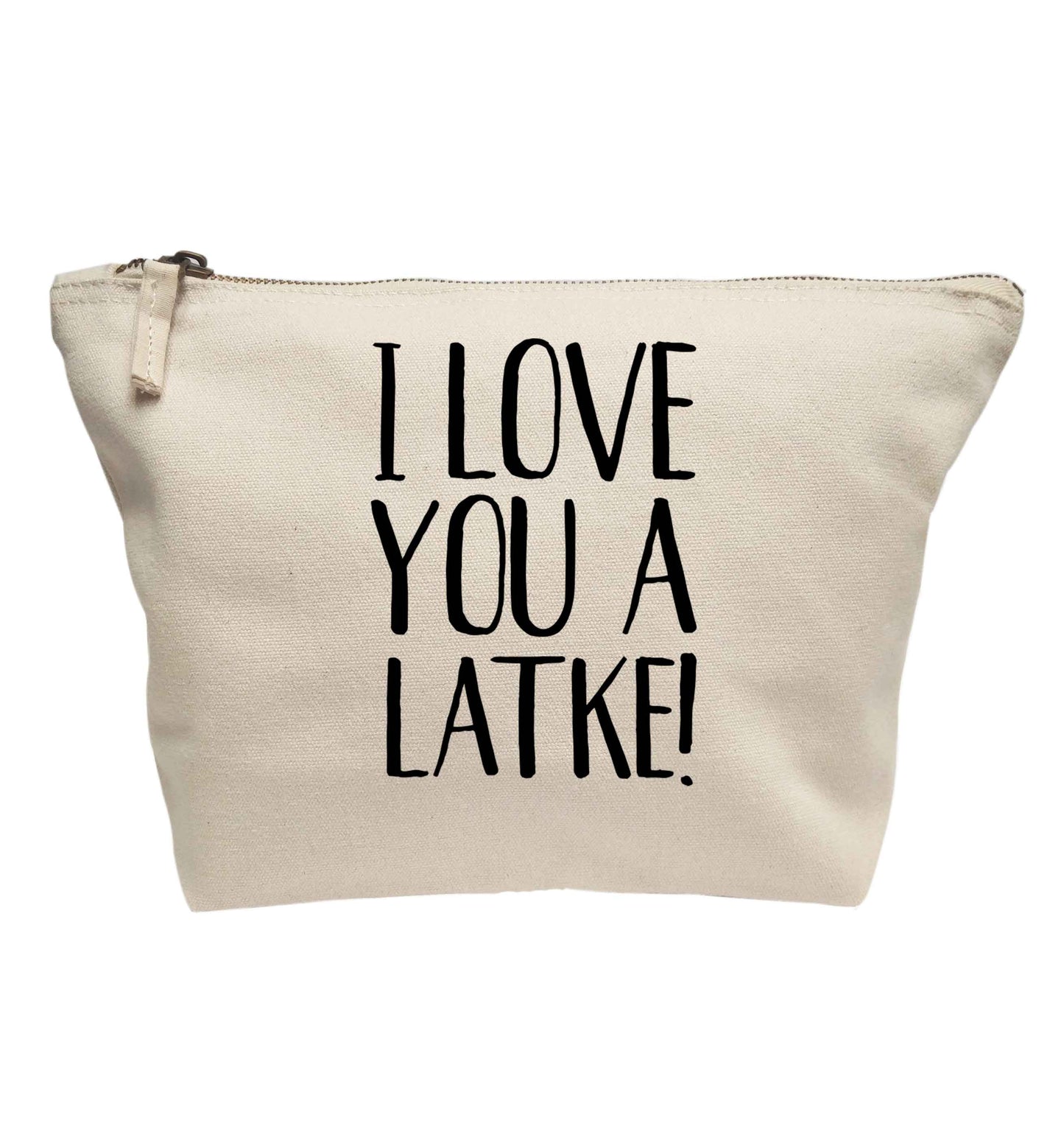 I love you a latke! | makeup / wash bag