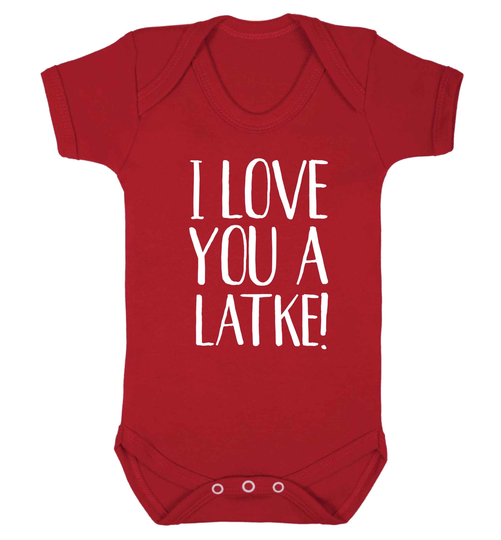 I love you a latke! Baby Vest red 18-24 months