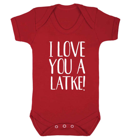 I love you a latke! Baby Vest red 18-24 months