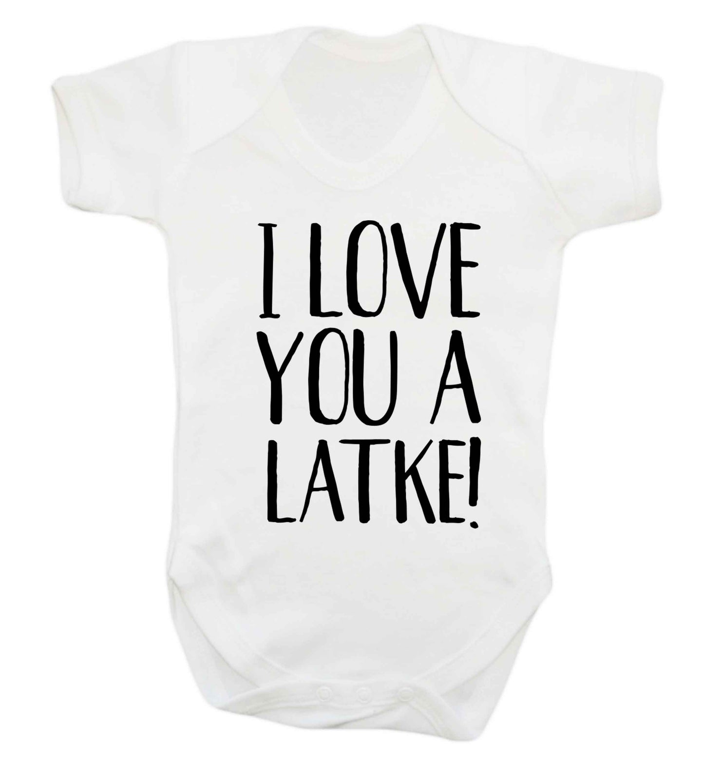 I love you a latke! Baby Vest white 18-24 months