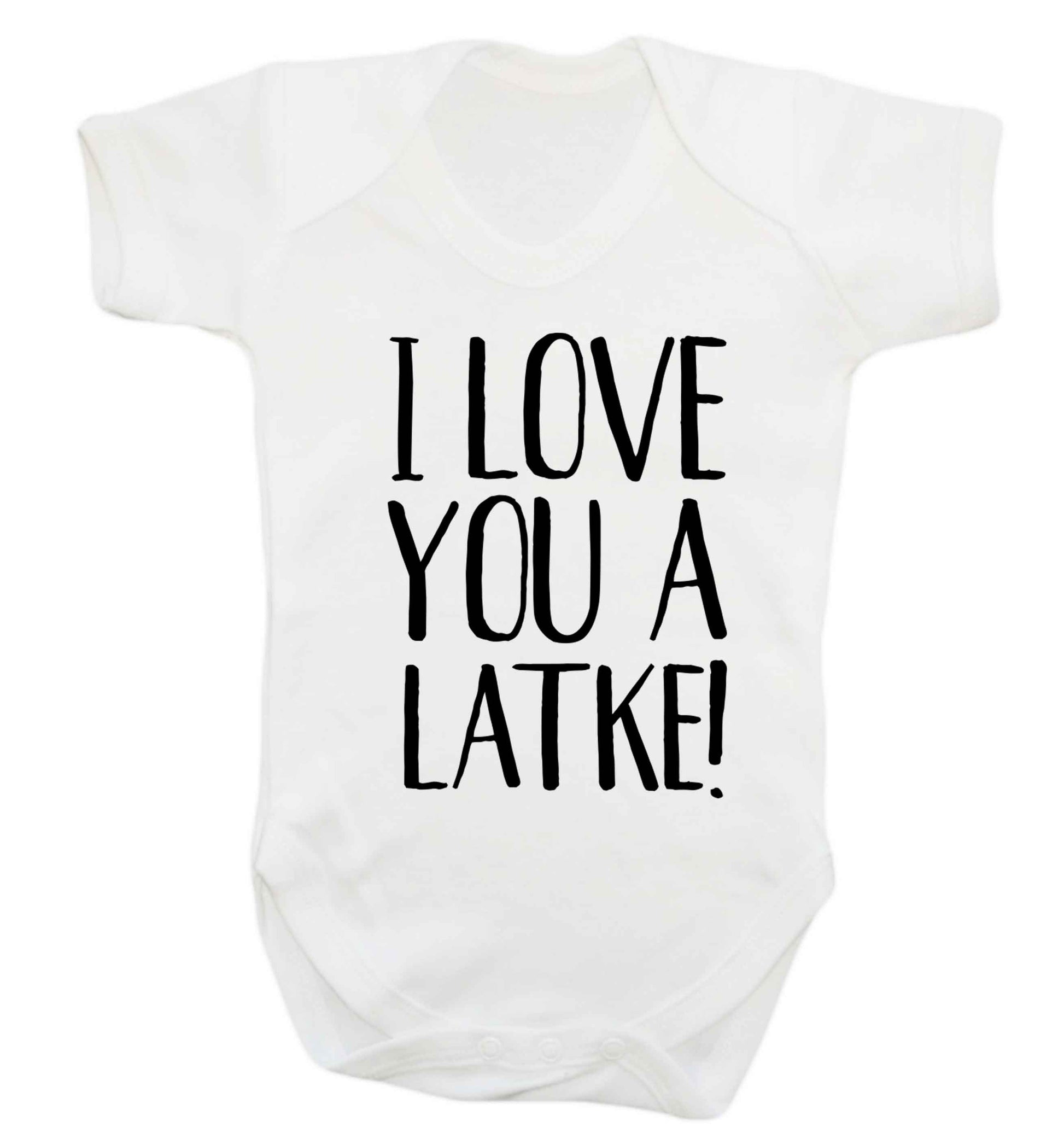 I love you a latke! Baby Vest white 18-24 months