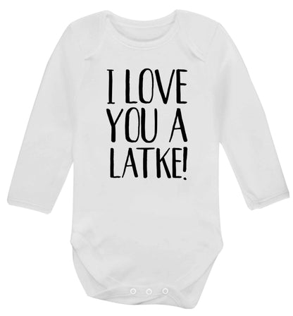 I love you a latke! Baby Vest long sleeved white 6-12 months