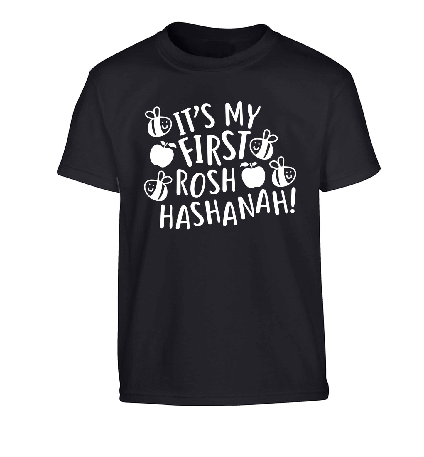 Its my first rosh hashanah Children's black Tshirt 12-13 Years