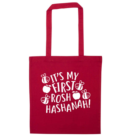 Its my first rosh hashanah red tote bag