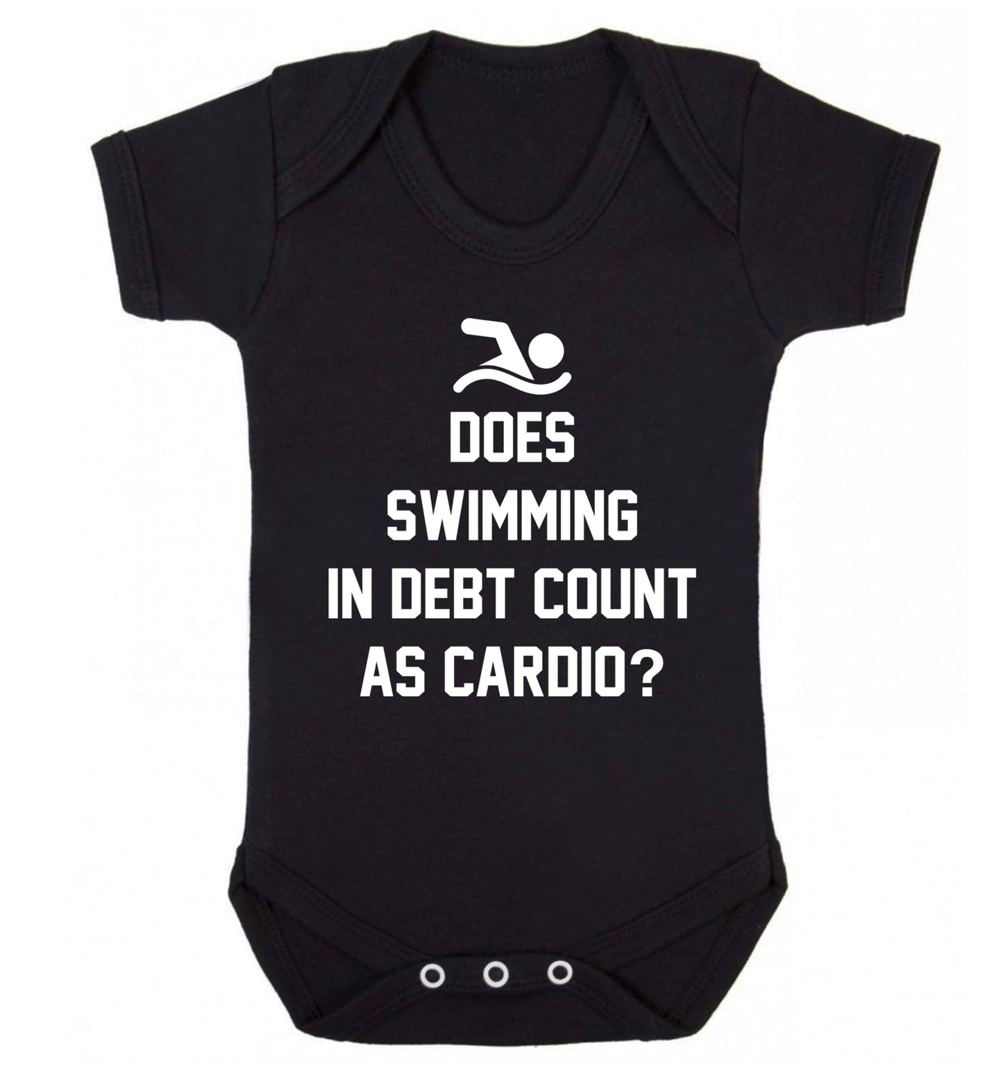 Does swimming in debt count as cardio? Baby Vest black 18-24 months