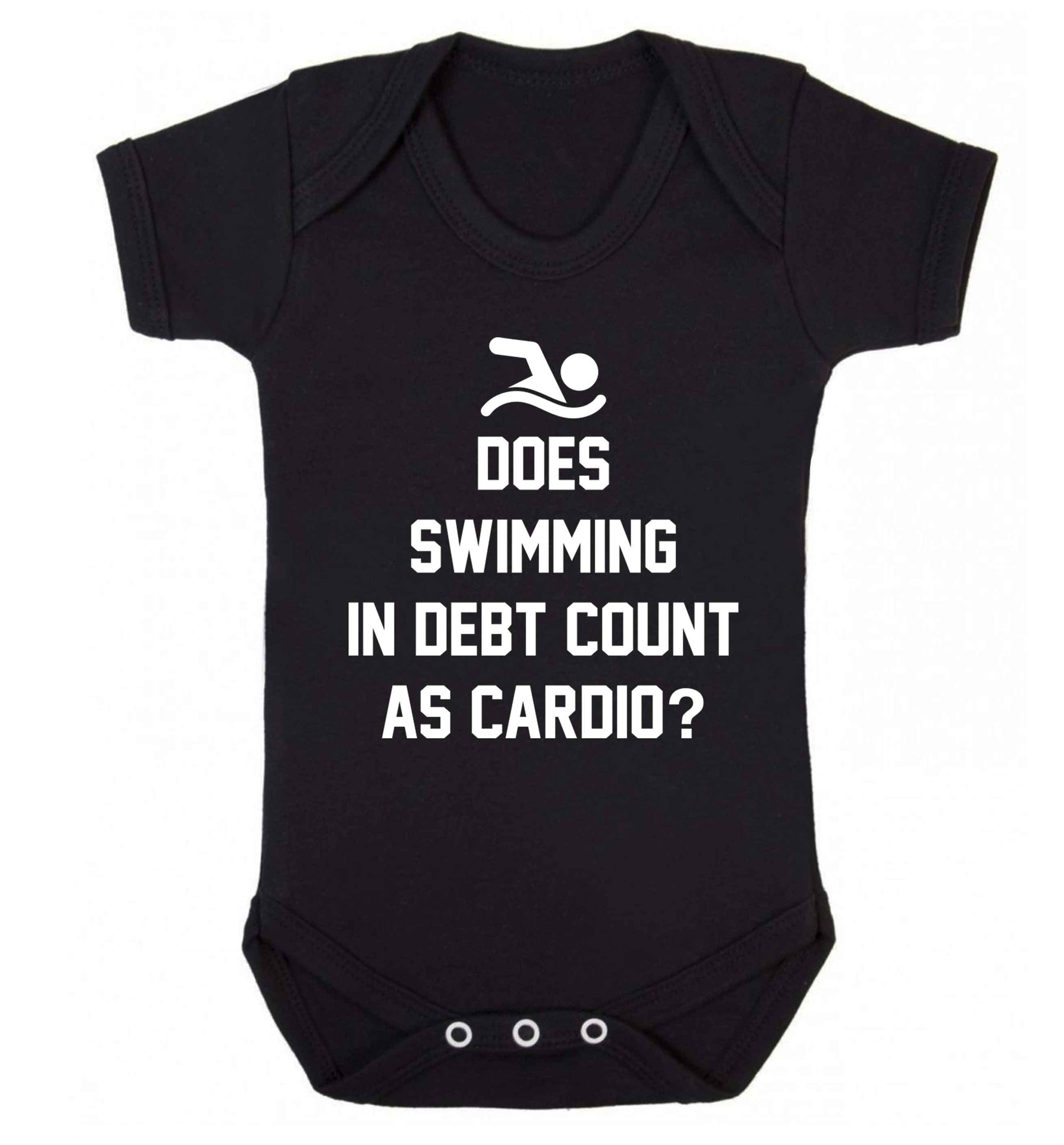 Does swimming in debt count as cardio? Baby Vest black 18-24 months