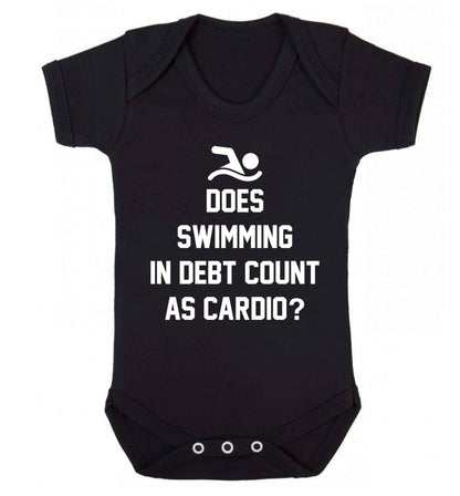 Does swimming in debt count as cardio? Baby Vest black 18-24 months