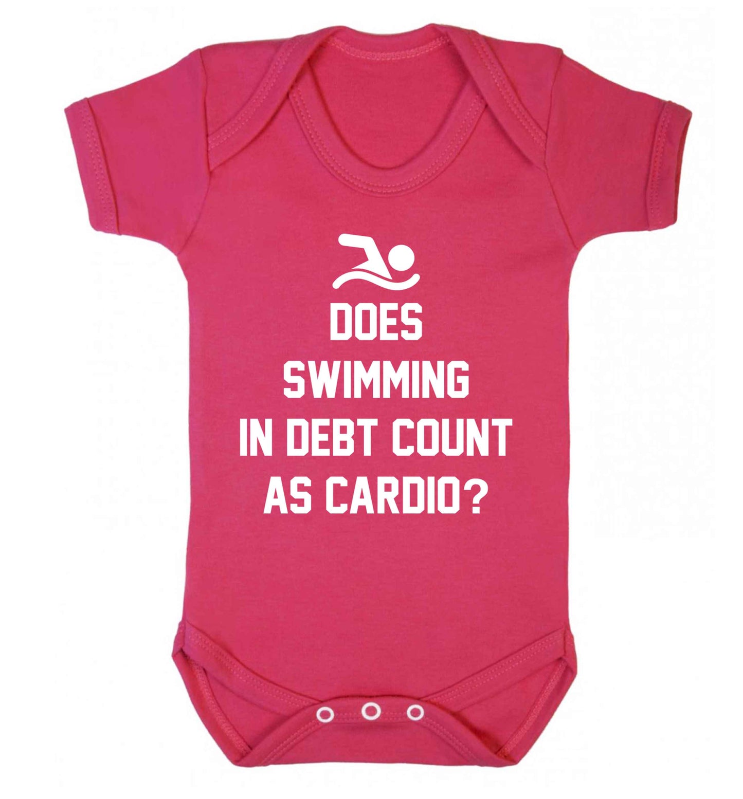 Does swimming in debt count as cardio? Baby Vest dark pink 18-24 months