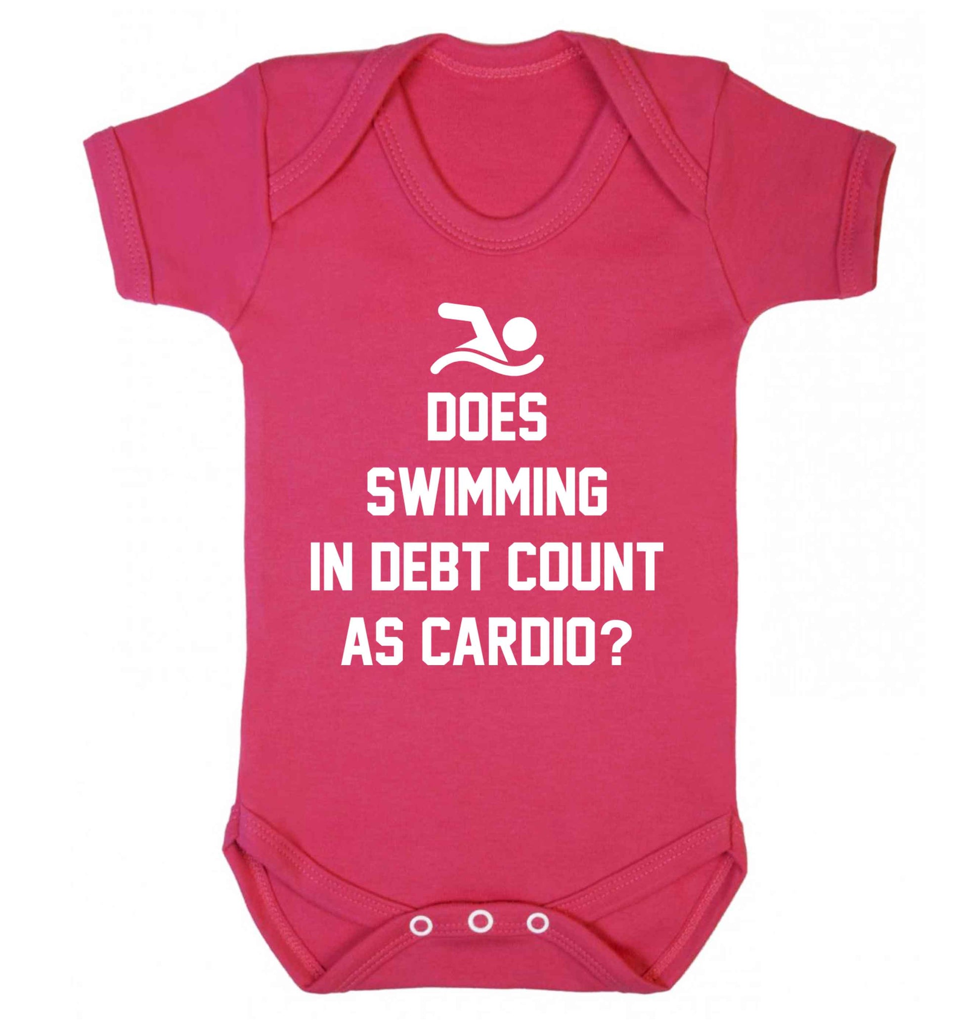 Does swimming in debt count as cardio? Baby Vest dark pink 18-24 months