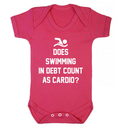 Does swimming in debt count as cardio? Baby Vest dark pink 18-24 months